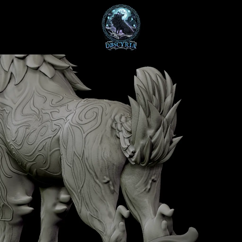 Schattenwolf Figur Resin Druck – Bild 2